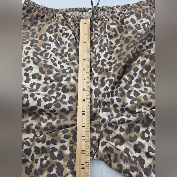 American Eagle Outfitters Leopard Print Wide Leg Pants - Brown - Picture 11 of 15